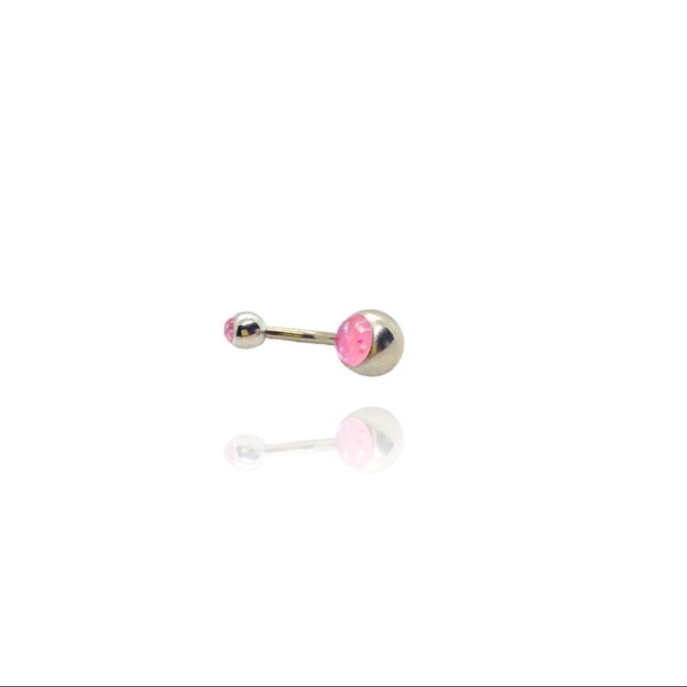 Belly Ring Pale Pink Fire Opal